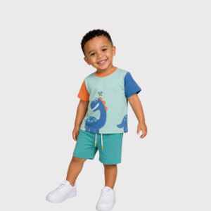 Kit 3 Conjuntos Dino Baby Verão Menino