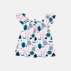 Blusa Estilo Batinha Floresta Baby Menina