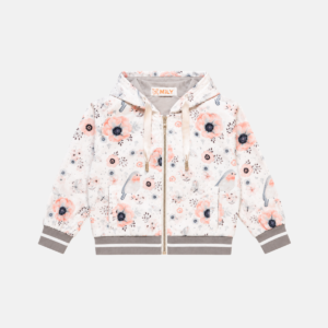 Kit 3 Blusas Bomber Acetinado Flores Baby Menina