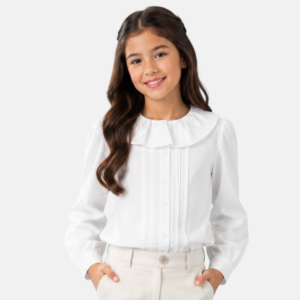 Kit 4 Camisas Social Gola Infantil Menina