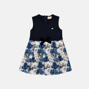 Kit 5 Vestidos Veludo Floral Meia Estação Baby Menina