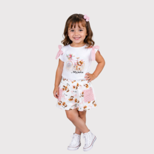 Kit 3 Conjuntos Bicicleta Cachorro Strass Baby Menina