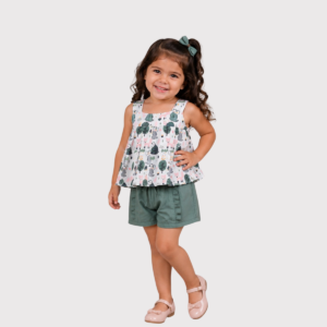 Kit 3 Conjuntos Floresta Baby Menina