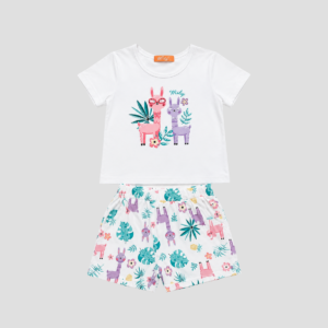 Kit 3 Conjuntos Lhama Baby Menina