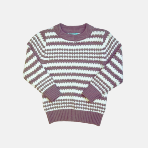 Sueter Tricô Listras Escamas Infantil Menina