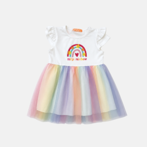 Vestido Tule Arco Ires Baby Menina
