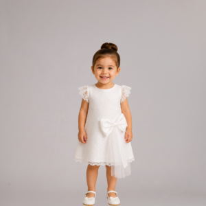 Kit 3 Vestidos Renda com Laço Baby Menina