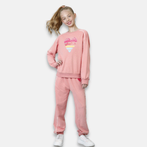 Conjunto Moletom Coração Juvenil Menina