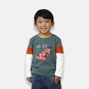 Blusa Manga Longa Race Car Baby Menino