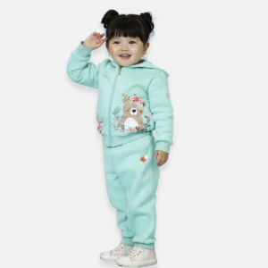 Conjunto Moletom Urso Zíper Baby Menina
