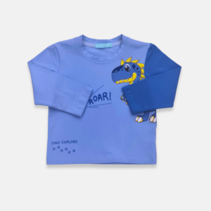 Blusa Manga Longa Dino Baby Menino