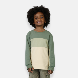 Camiseta  Manga Longa  Color Block  Infantil Menino
