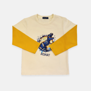 Camiseta Manga Longa Dino  Infantil Menino