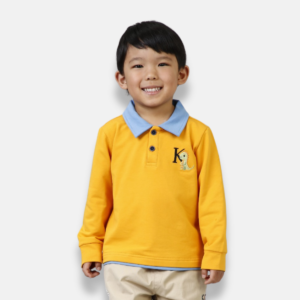 Blusa Manga  Longa c/ Gola Polo  Dino Baby Menino