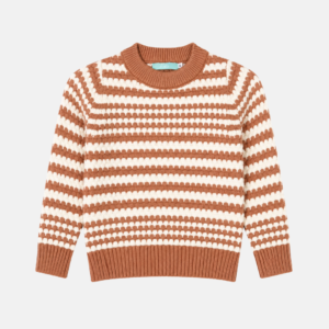 Sueter Tricô Listras Escamas Infantil Menina