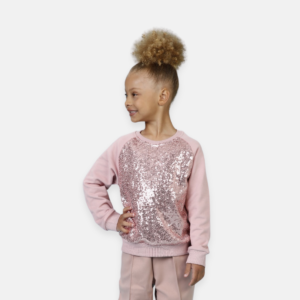 Blusa Moletom  Paetê Infantil Menina