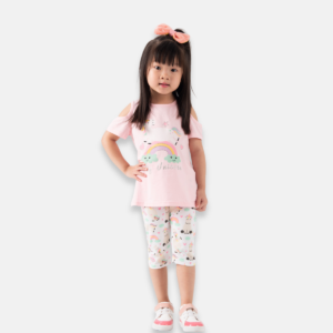 Conjunto Arco Ires Infantil Menina Verão