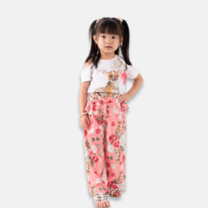 Conjunto Pantalona Flores Infantil