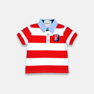 Camiseta Gola Polo Listrado Baby Menino