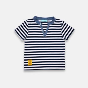 Camiseta Gola Padre Listrada Baby Menino