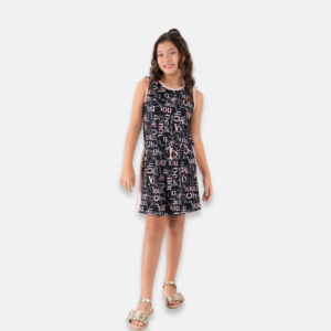 Vestido Letras Juvenil Menina
