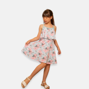 Vestido Florido Juvenil para Menina