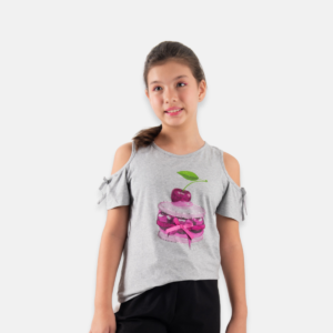 Blusa Cereja Juvenil Menina
