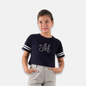 Blusa Cropped Strass Juvenil Menina