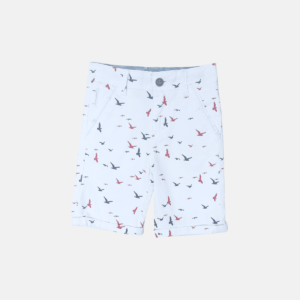 Bermuda Sarja Passaros Baby Infantil Menino