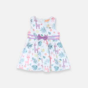 Vestido Lhama Laço Baby Menina