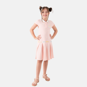 Vestido Gola Polo Arco Ires Infantil Menina