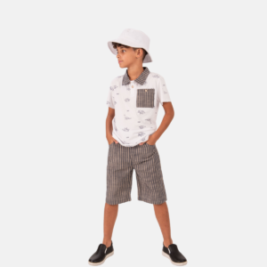 Conjunto Infantil Gola Polo Bolso