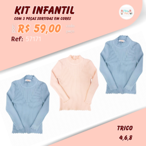 Kit Trico Cacharrel Infantil Menina