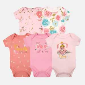 Kit 5 Body Manga Charme  Baby Menina