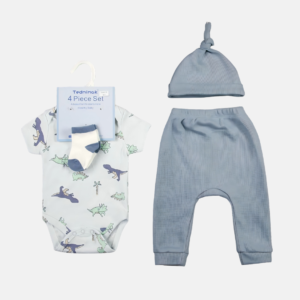 Kit 4 Peças Dino Baby Menino